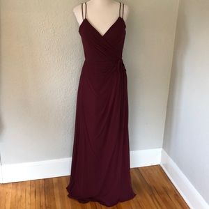 Plum floor length dress
